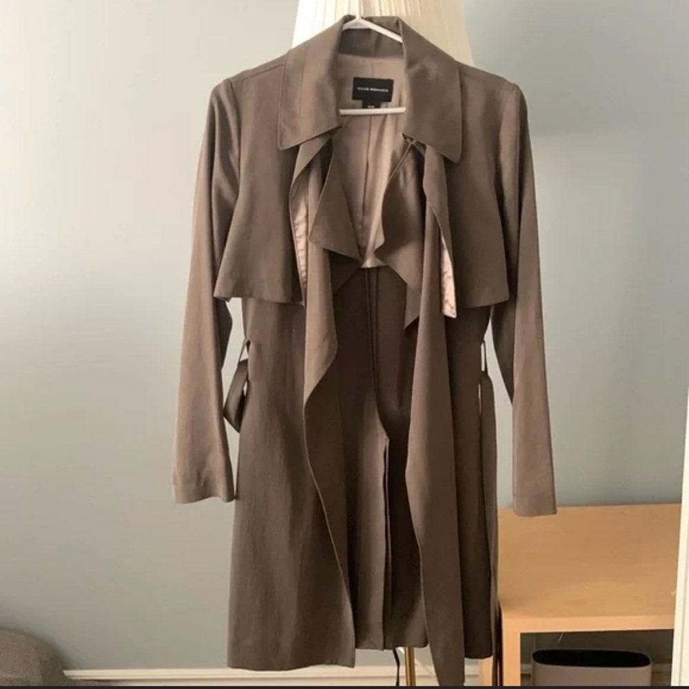 Club Monaco Khaki Trench Coat, Size XS, Brand New Without Tags